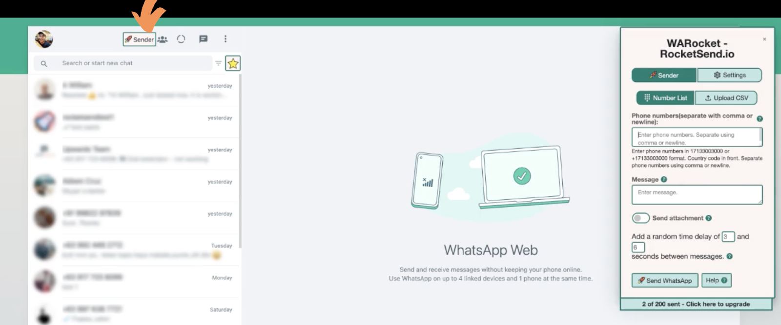 Verifying contact in WhatsApp Web